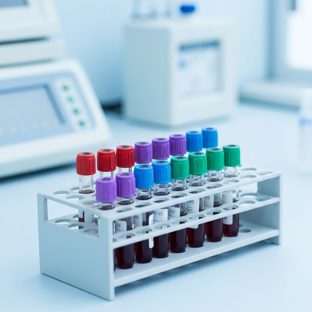 Visual representation of blood test markers and components