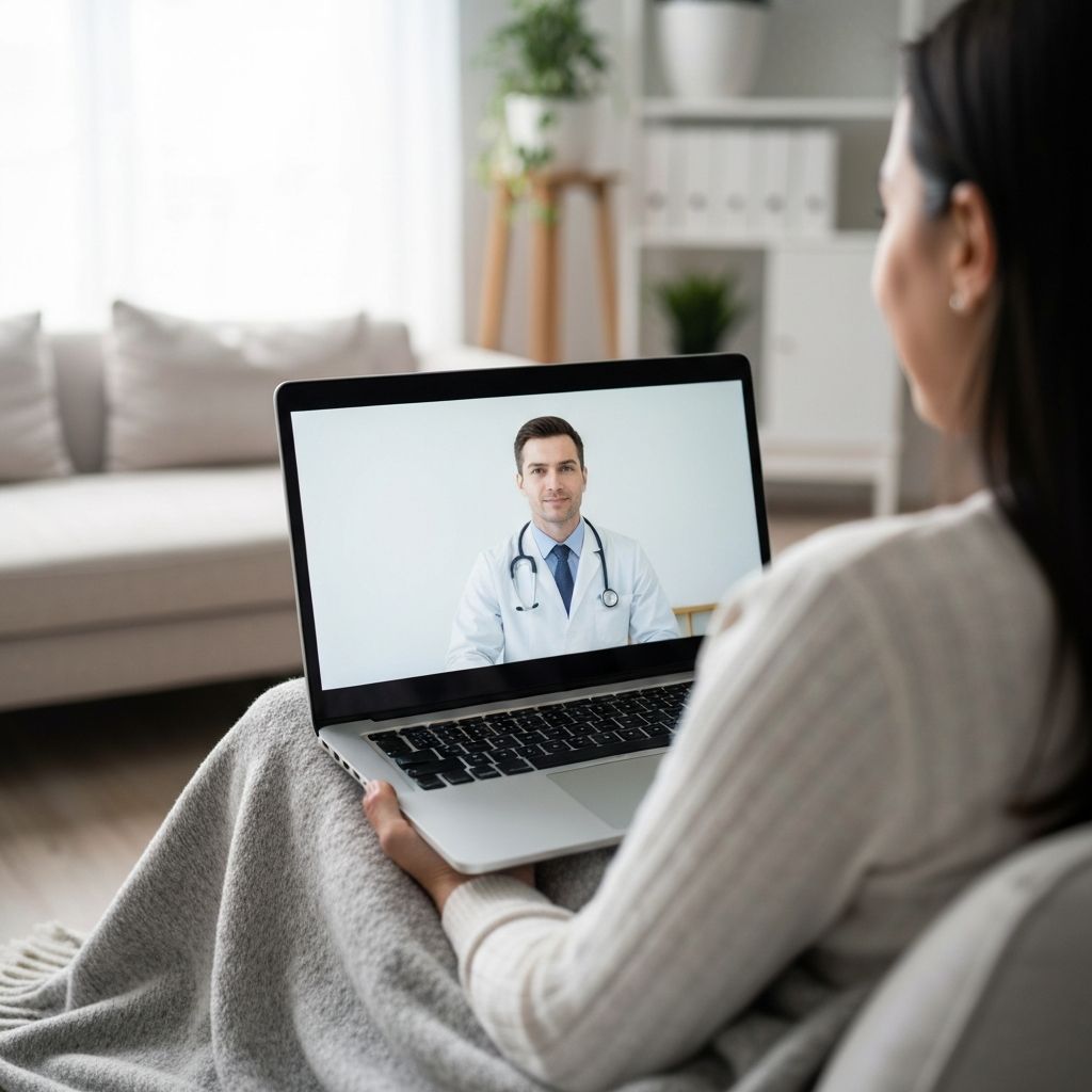 Flow showing when to monitor symptoms versus seek care