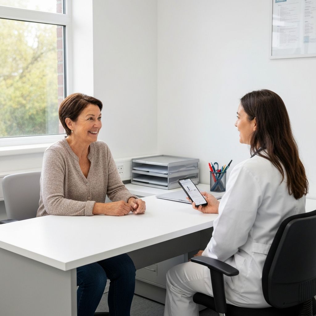 Patient and doctor having a collaborative healthcare consultation